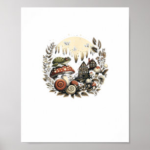 Esthetische Goblincore En Cottagecore Paddenstoel Poster