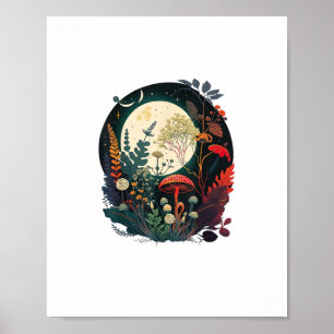 Esthetische Goblincore En Cottagecore Paddenstoel  Poster