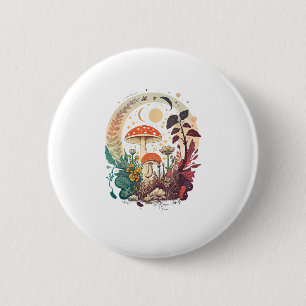 Esthetische Goblincore En Cottagecore Paddenstoel Ronde Button 5,7 Cm