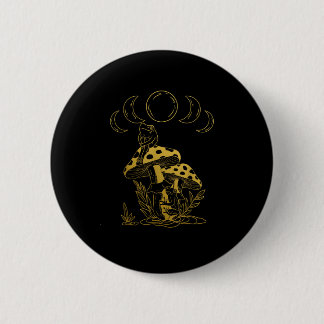Esthetische Goblincore En Cottagecore Paddenstoel Ronde Button 5,7 Cm