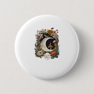 Esthetische Goblincore En Cottagecore Paddenstoel  Ronde Button 5,7 Cm