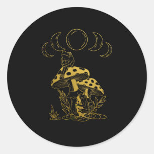 Esthetische Goblincore En Cottagecore Paddenstoel  Ronde Sticker