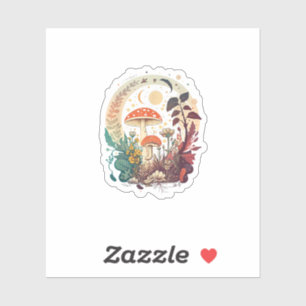 Esthetische Goblincore En Cottagecore Paddenstoel Sticker