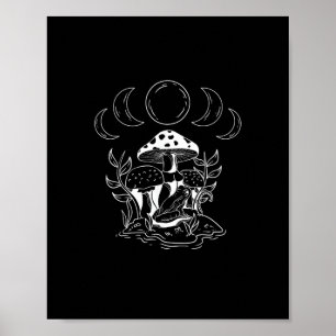 Esthetische Goblincore En Cottagecore Paddenstoele Poster