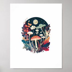 Esthetische Goblincore En Cottagecore Paddenstoele Poster