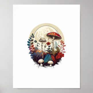 Esthetische Goblincore En Cottagecore Paddenstoele Poster