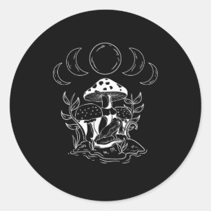 Esthetische Goblincore En Cottagecore Paddenstoele Ronde Sticker