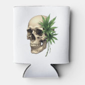 Esthetische Goth Grunge Schedel Tropisch Monstera Blikjeskoeler (Voorkant)