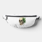 Esthetische Goth Grunge Schedel Tropisch Monstera Heuptasje (Liggend)