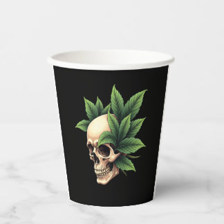 Esthetische Goth Grunge Schedel Tropisch Monstera  Papieren Bekers