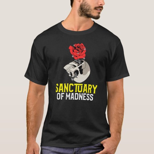 Esthetische Gothic schedel Rozen Gotisch T-shirt (Voorkant)