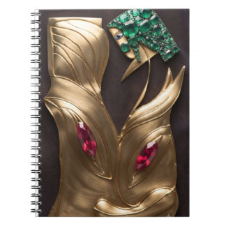Esthetische gouden cubistische abstracte spiraalno notitieboek