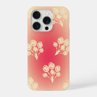 Esthetische gradiënt met bloemen iPhone 15 pro case