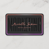 Esthetische Gradiënt Roze Frame Marketing Visitekaartje (Voorkant)
