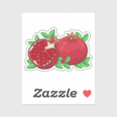 Esthetische granaatappel kunstwerk sticker (Vel)