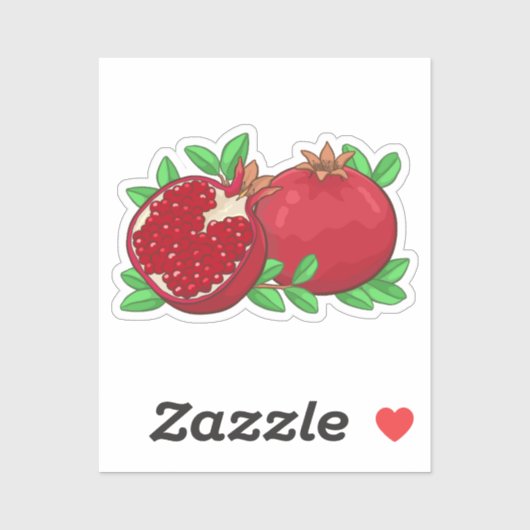 Esthetische granaatappel kunstwerk sticker (Vel)