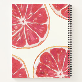 Esthetische Grapefruit Notitieboek Met Naam Journa