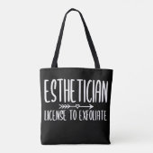 Esthetische grappige licentie om te exfoliëren tote bag (Achterkant)