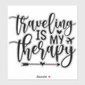 Esthetische Grappige Reizen Quote Kalligrafie Sticker (Vel)