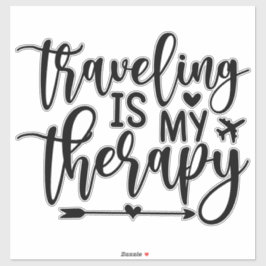 Esthetische Grappige Reizen Quote Kalligrafie Sticker