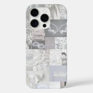 Esthetische grijs iPhone 16 pro hoesje