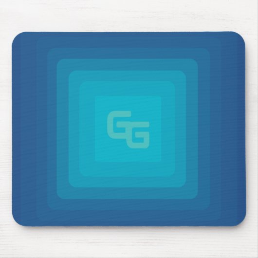 Esthetische Groene en Blauwe Muismat (Voorkant)