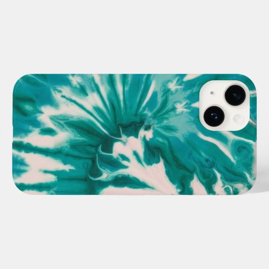 Esthetische Groene Tie Dye Achtergrond Case-Mate iPhone Case (Achterkant (horizontaal))