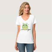 Esthetische groene uil dames T-shirt - Whimsical (Voorkant volledig)