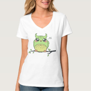 Esthetische groene uil dames T-shirt - Whimsical
