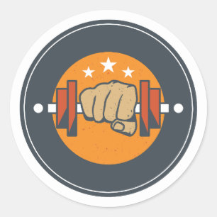 Esthetische Gym / Fitness sterker elke dag Ronde Sticker