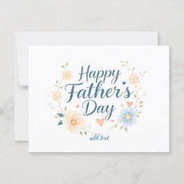 Esthetische Happy Vaderdag Kaart met aangepaste na