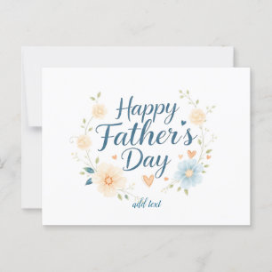 Esthetische Happy Vaderdag Kaart met aangepaste na
