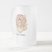 Esthetische heldere Chibi Koala Glas Koffiemok Matglas Bierpul (Voorkant links)
