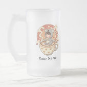 Esthetische heldere Chibi Koala Glas Koffiemok Matglas Bierpul (Links)