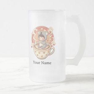 Esthetische heldere Chibi Koala Glas Koffiemok Matglas Bierpul