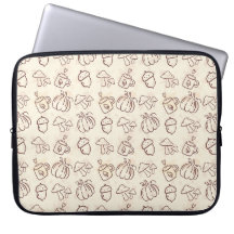 Esthetische herfst krabbelpatroon laptophoes