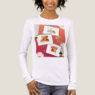 Esthetische herfst scrapbook Cute Fall Dieren T-Sh Tri-Blend Shirt