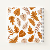 Esthetische herfstbladeren, herfstthemapatroon notitieboek (Achterkant)