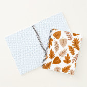Esthetische herfstbladeren, herfstthemapatroon notitieboek (Binnen)