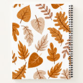Esthetische herfstbladeren, herfstthemapatroon notitieboek (Achterkant)