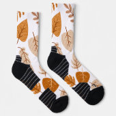 Esthetische herfstbladeren, herfstthemapatroon sokken (Rechts)