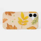 Esthetische herfstbladeren iPhone 16 Hoesje (Achterkant horizontaal)