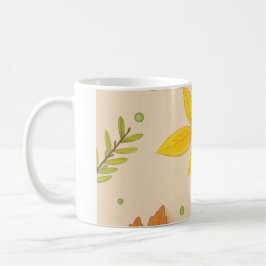 Esthetische herfstbladeren koffiemok