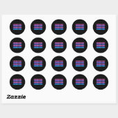 Esthetische Herhalende Kip Sterren Virale Meme Slo Ronde Sticker (Vel)