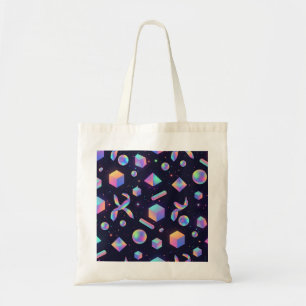 Esthetische holografische 3D geometrische boodscha Tote Bag