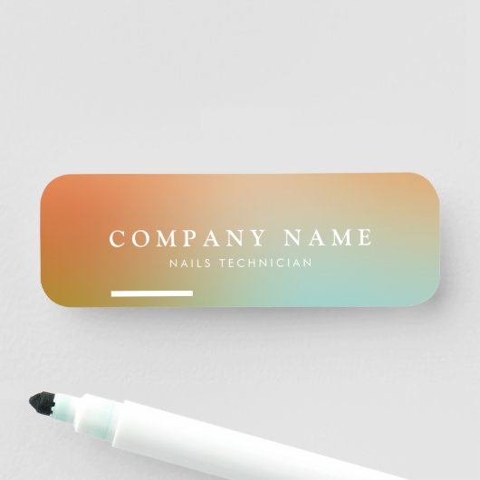 Esthetische holografische gradiënt minimalistisch naamplaatje (In situ)
