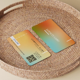 Esthetische Holografische Gradiënt Moderne QR Code Klantenkaartje