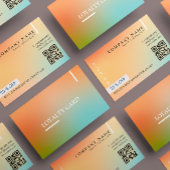 Esthetische Holografische Gradiënt Moderne QR Code Klantenkaartje