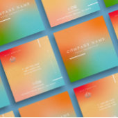 Esthetische holografische gradiënt sociale media p vierkante visitekaartje