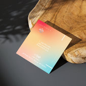 Esthetische holografische gradiënt sociale media p vierkante visitekaartje